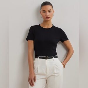 BUNDLE of 2- Ralph Lauren Black Short Sleeve Tees classic basic shirt tshirt